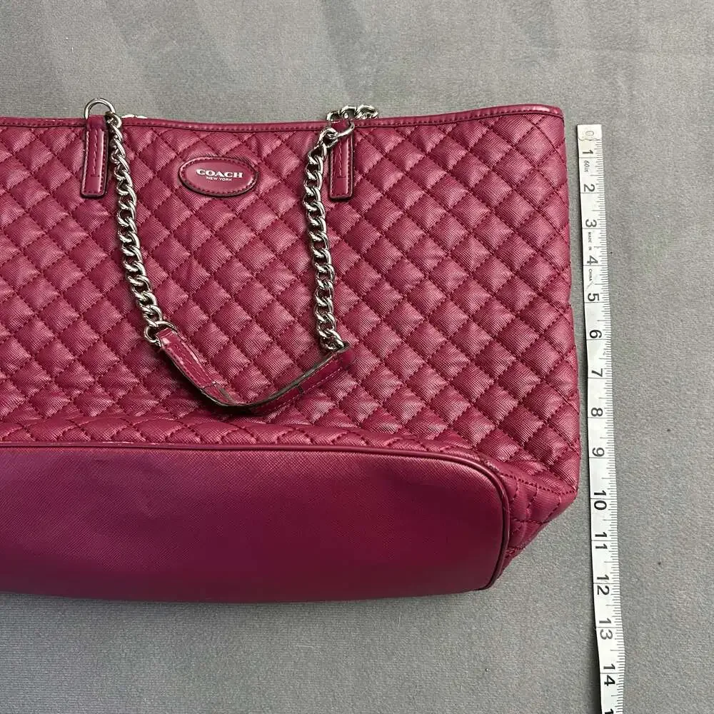 Coach purple quilted